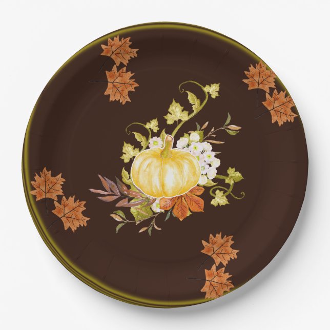 Prato De Papel abóbora (Frente)