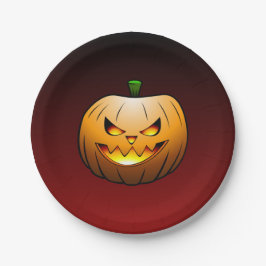 Prato De Papel Abóbora de Halloween