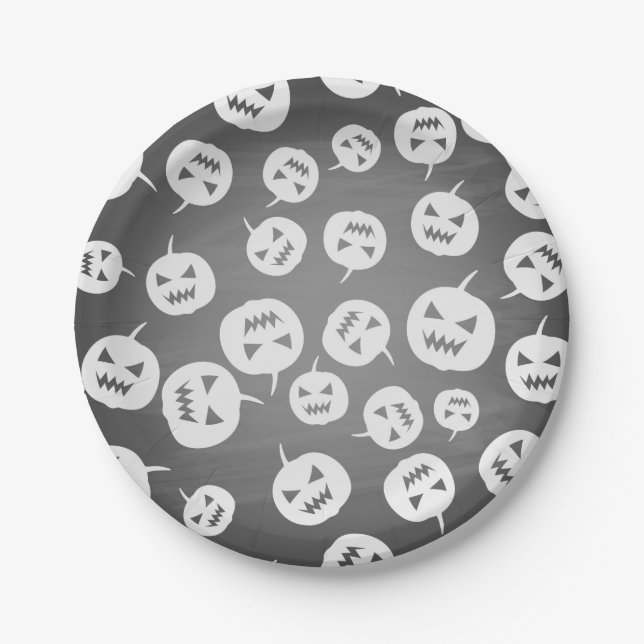 Prato De Papel Abóboras de Halloween (Frente)