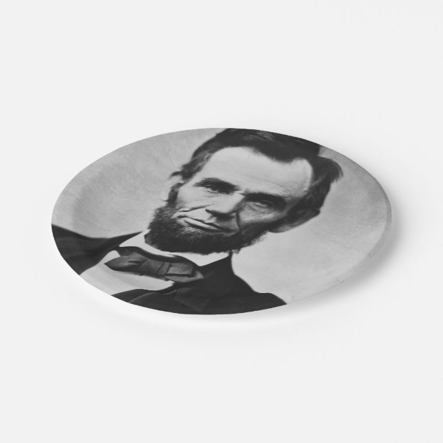 Prato De Papel Abraham Lincoln Portrait (Inclinado)