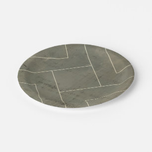 Prato De Papel Abstrato Blueprint com Formas Geométricas