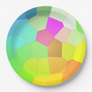 Prato De Papel Abstrato colorido