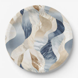 Prato De Papel Abstrato da Areia do Mar Azul