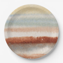 Prato De Papel Abstrato de Aquarela