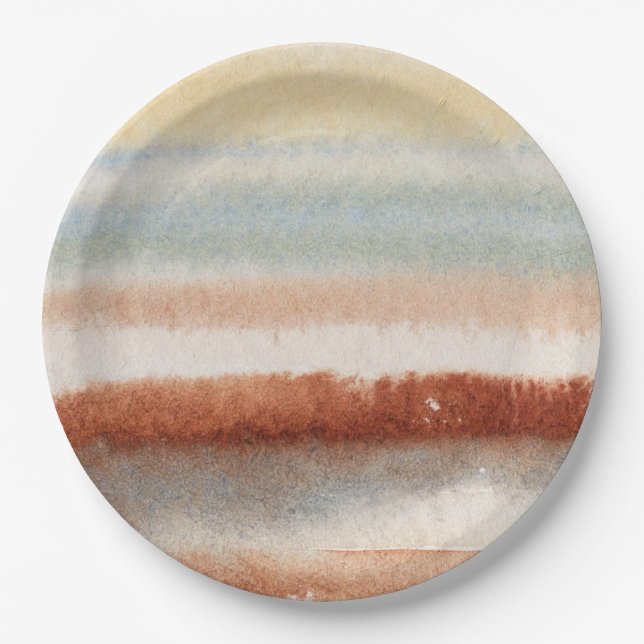 Prato De Papel Abstrato de Aquarela (Frente)