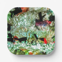 Prato De Papel Abstrato de colagem placa de papel reciclado plást