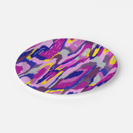 Prato De Papel Abstrato de Starry em Purples e Blues