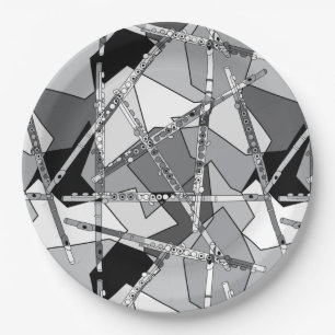 Prato De Papel Abstrato Flutes