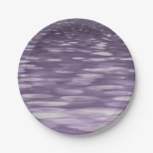 Prato De Papel Abstrato nº 1: Shimmer ultra violeta (Frente)