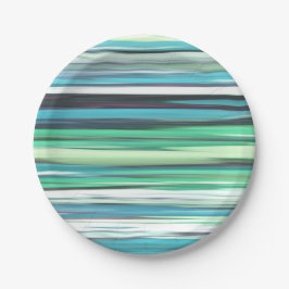 Prato De Papel Abstrato nº 2: borrão azul-aqua