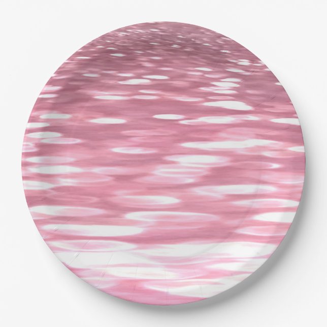 Prato De Papel Abstrato nº 3: Grelha rosa (Frente)