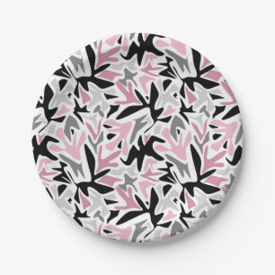 Prato De Papel Abstrato, Preto e Rosa, Juventude, Pílula Moderna