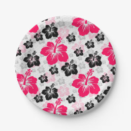 Prato De Papel Abstrato Vermelho Vermelho Negro Preto