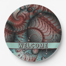 Abstrato Vivid Fantasy Fractal Art Brown Blue