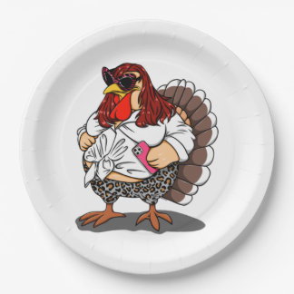 Prato De Papel Ação de Graças, Cartoon Diva Turquia,