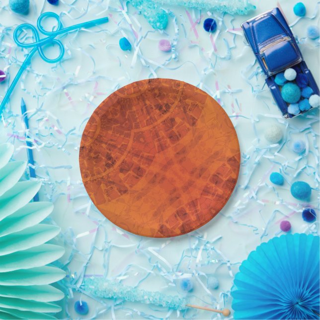 Prato De Papel Aceitação | Medalhões Amarelo Vermelho Laranja (Festa)