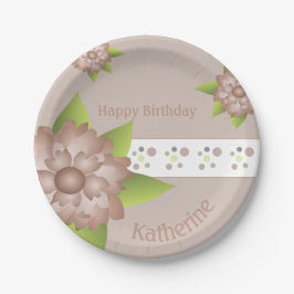 Prato De Papel Acento Floral Moderno