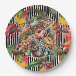 Prato De Papel Acorn está no outono