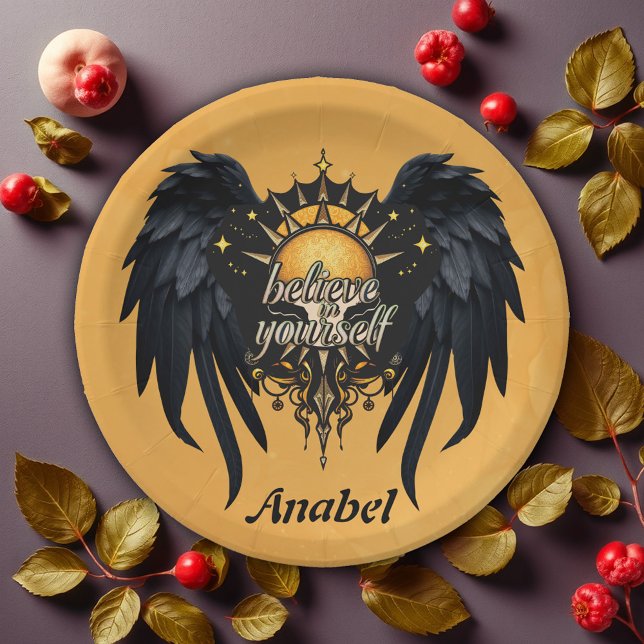 Prato De Papel Acredite em si mesmo, uma carta (Criador carregado)