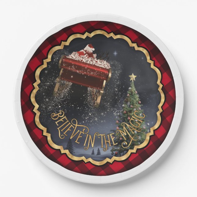 Prato De Papel Acredite nas placas de papel mágico (Frente)