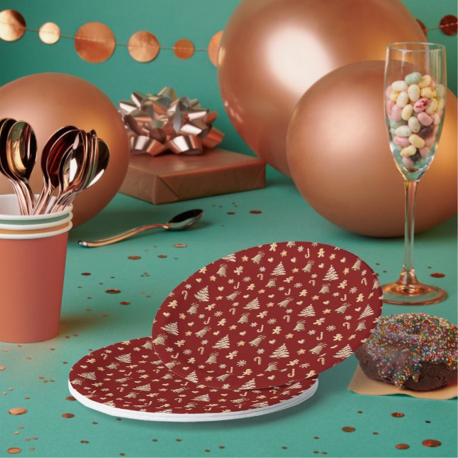 Prato De Papel Açúcar & especiarias Natal! (Múltiplo)