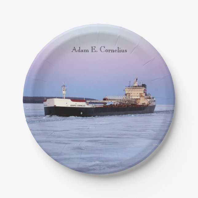 Prato De Papel Adam E. Cornelius - placa de papel (Frente)