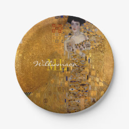 Prato De Papel Adele, Lady in Dourado por Gustav Klimt, Monogramm