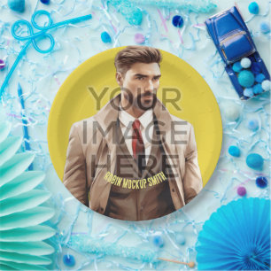 Prato De Papel Adicionar Fotografias Personalizadas de Partes de