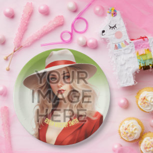 Prato De Papel Adicionar Fotografias Personalizadas de Partes de