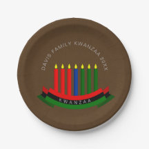 Adicionar Nome Ano Kwanzaa Velas 7"