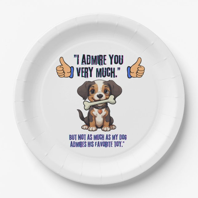 PRATO DE PAPEL ADMIRO-TE MUITO (Frente)