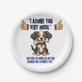 PRATO DE PAPEL ADMIRO-TE MUITO