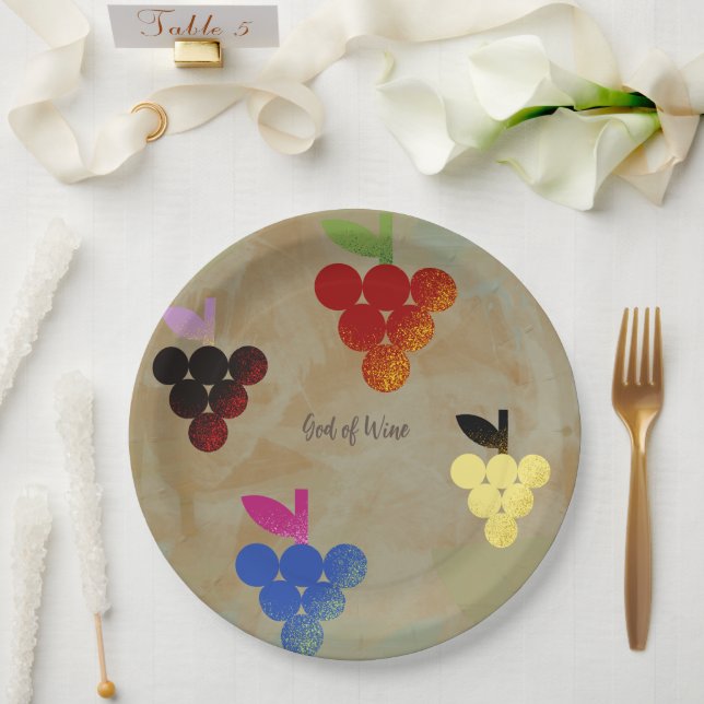 Prato De Papel Adonis Deus do Vinho (Casamento)