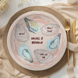 Prato De Papel Adorable Oyster Roast Plate, Coastal Wedding