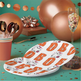 Prato De Papel Adorável Design de Halloween do Fantasma Kawaii “B