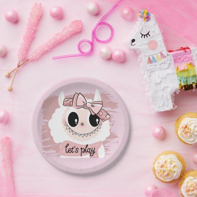 Prato De Papel Adorável - Monstro Whimsical (Festa)