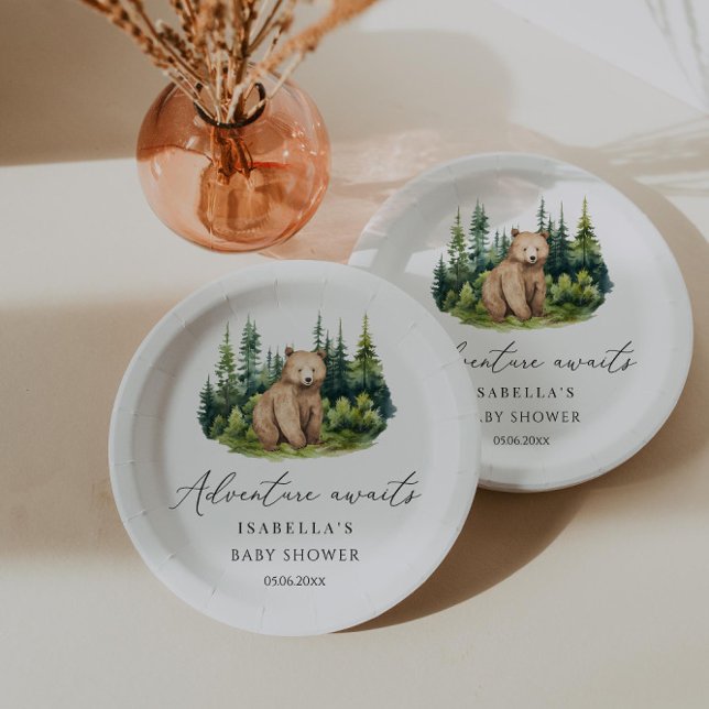 Prato De Papel Adventure Aguarda Chá de fraldas Do Urso Da Madeir (Criador carregado)