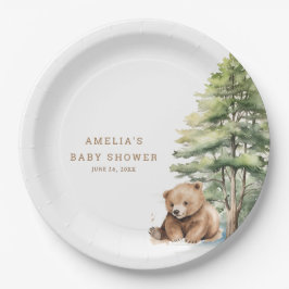 Prato De Papel Adventure Aguarda Urso De Teddy Woodland