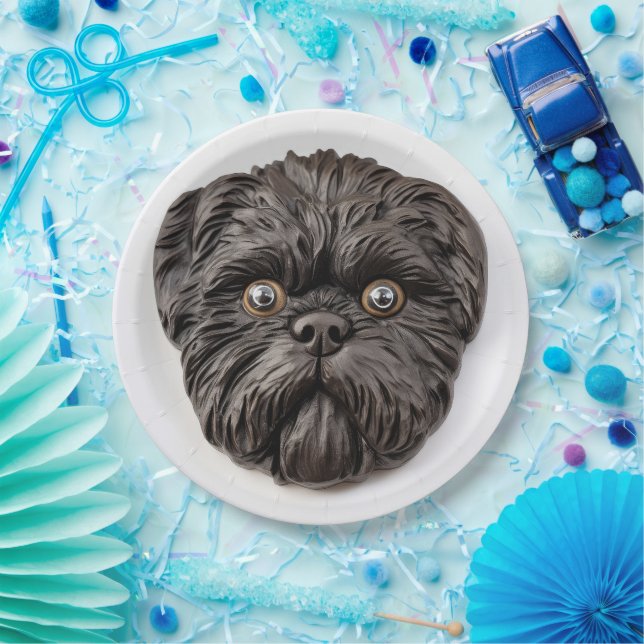 Prato De Papel Affenpinscher 3D Inspirado (Festa)
