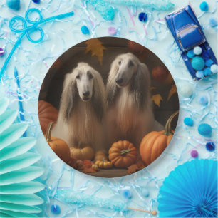 Prato De Papel afghan hound Puppy Autumn Delight Pumpkin