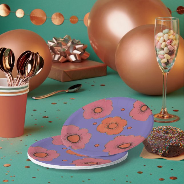 Prato De Papel Afro Poppies (Múltiplo)