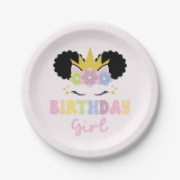 Afro Puff Unicorn Birthday Girl