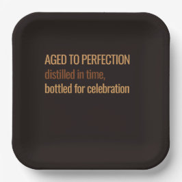 Prato De Papel Aged to Perfection Whisky Birthday Celebration