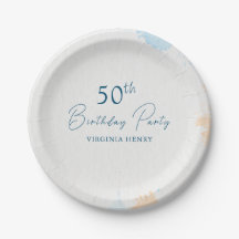 Água Pastel Azul Qualquer Idade Aniversário