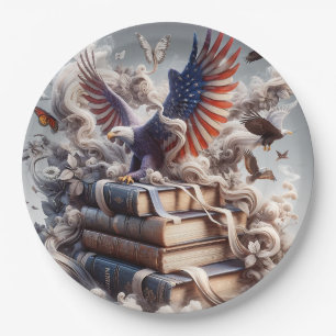 Prato De Papel Águia Americana