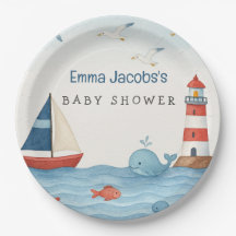 Ahoy, é um Chá de fraldas náutico