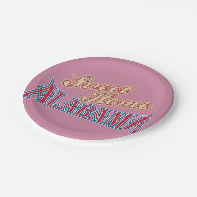 Prato De Papel Alabama está em casa (Inclinado)