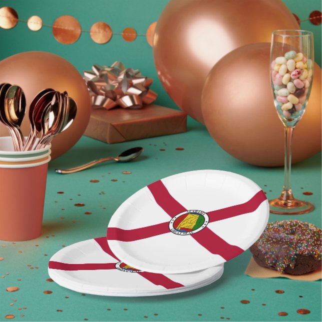 Prato De Papel Alabamian Flag & Seal, Flag of Alabama (Múltiplo)