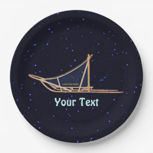 Prato De Papel Alaska Dog Sled Mail