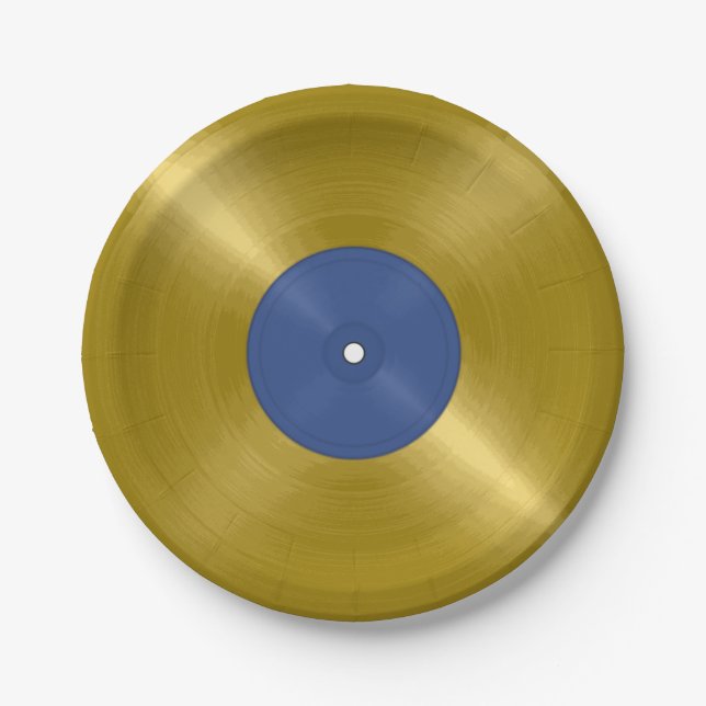 Prato De Papel Álbum de Vinil Dourado (Frente)